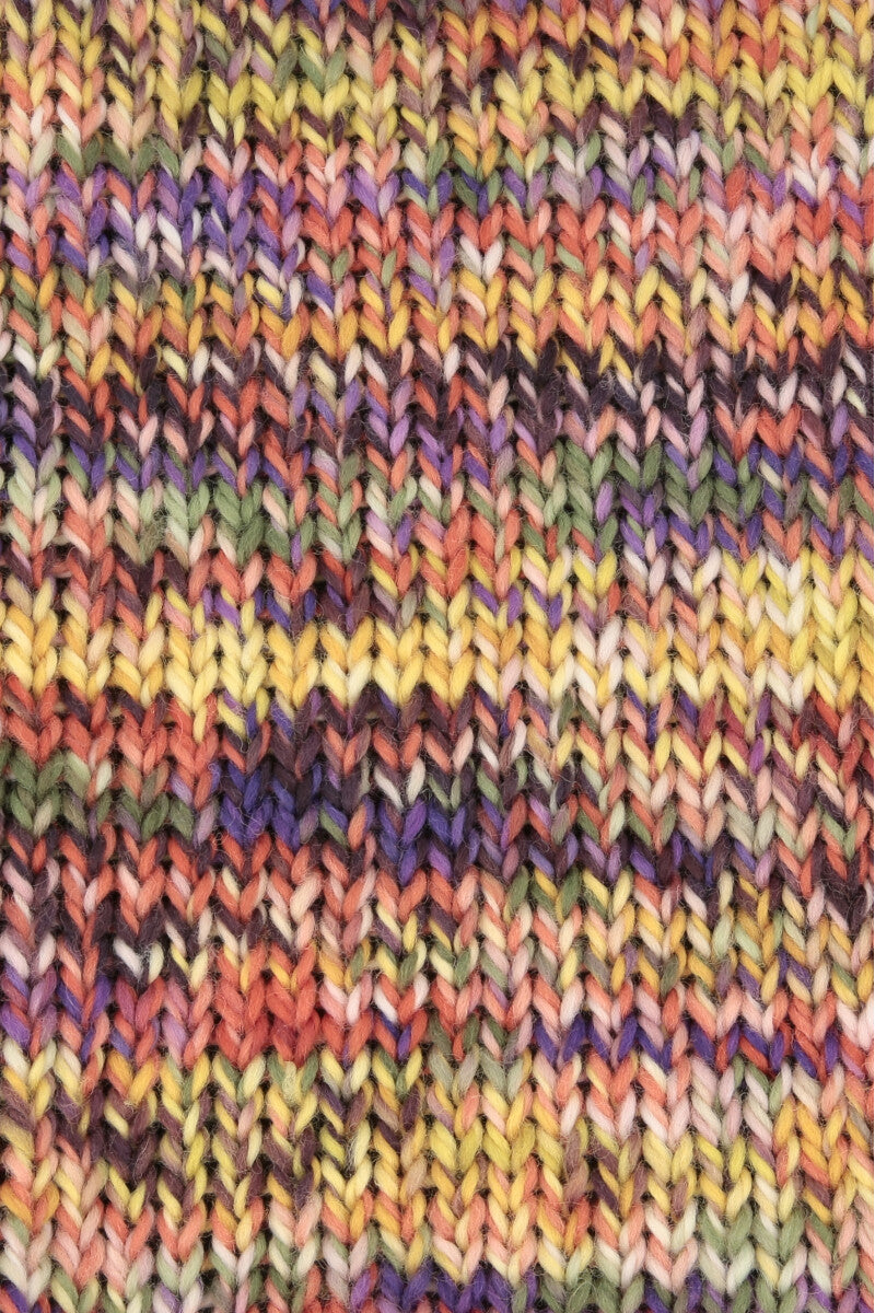 Lang Yarns Twister – 100g / 100m – Orange/Aubergine/Corn (0004) – detail