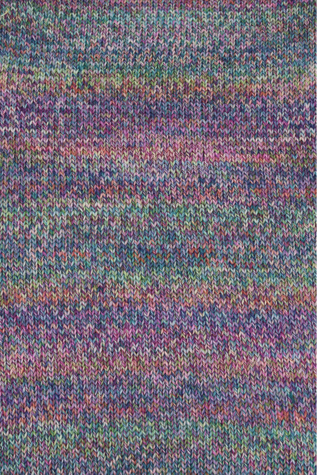 Lang Yarns Prisma – 100g / 180m – Dark Purple/Petrol/Orange (0002) – detail