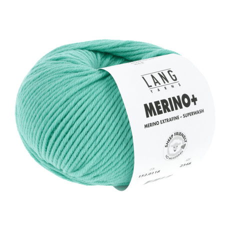 Lang Yarns Merino+ – 50g / 90m – Quartz Green (0118)