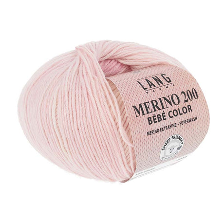 Lang Yarns Merino 200 Bébé Color Yarn, 203m / 50g – Rosé (0509)