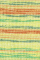 Lang Yarns Merino 200 Bébé Color Yarn, 203m / 50g – Yellow/Melon/Turquoise (0603), yarn texture