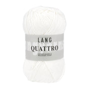 Lang Yarns Quattro – 50g / 120m – White (0001)