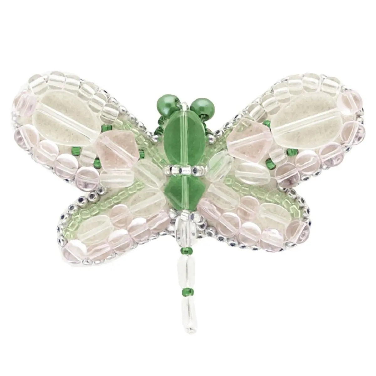 Beadwork kit for creating broоch Crystal Art Warm summer