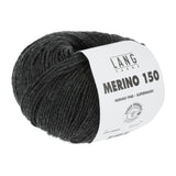 Lang Yarns Merino 150 Yarn, 150m / 50g – Anthracite Mélange (0005)