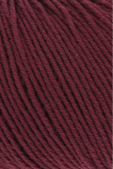 Lang Yarns Merino 150 Yarn, 150m / 50g – Dark Red (0063), yarn texture
