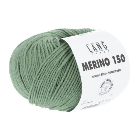 Lang Yarns Merino 150 Yarn, 150m / 50g – Sage (0091)
