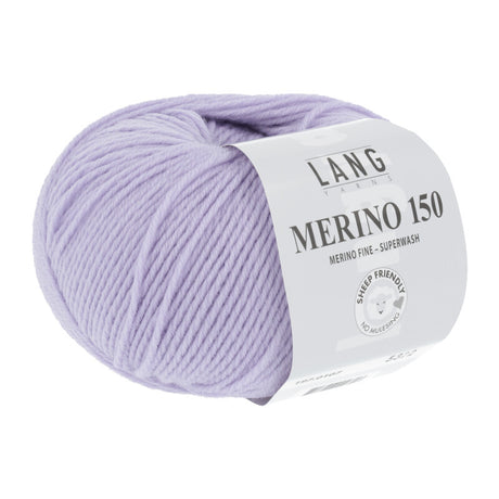 Lang Yarns Merino 150 Yarn, 150m / 50g – Light Lilac (0107)