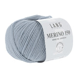 Lang Yarns Merino 150 Yarn, 150m / 50g – Silver Grey (0123)