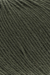 Lang Yarns Merino 150 Yarn, 150m / 50g – Dark Olive (0198), yarn texture