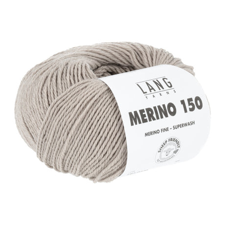 Lang Yarns Merino 150 Yarn, 150m / 50g – Beige Mélange (0226)