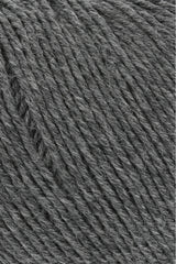 Lang Yarns Merino 150 Yarn, 150m / 50g – Dark Grey Mélange (0270), yarn texture