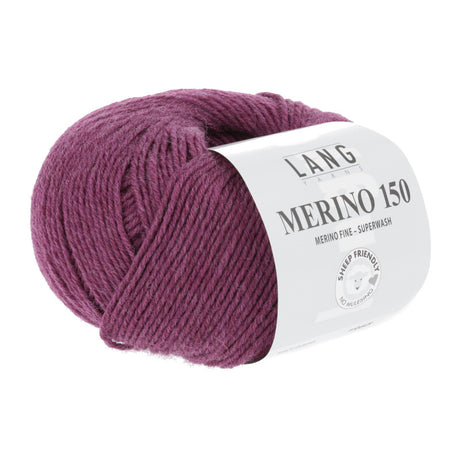 Lang Yarns Merino 150 Yarn, 150m / 50g – Cyclamen Mélange (0466)