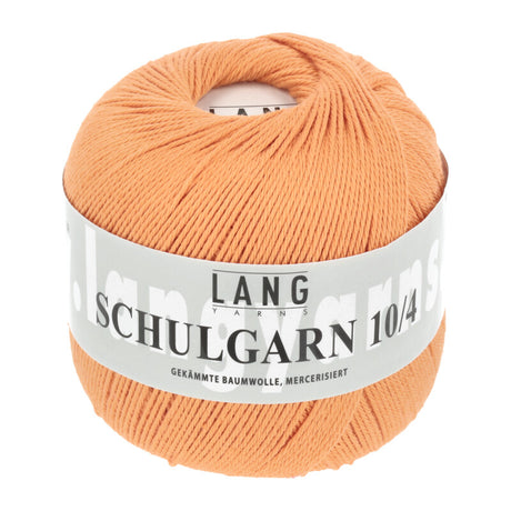 Lang Yarns Schulgarn 10/4 – 100% cotton yarn, 50g/160m – Tangarine (0028)