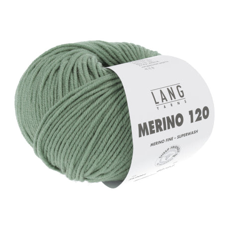 Lang Yarns Merino 120 Yarn, 120m / 50g – Sage (0091)