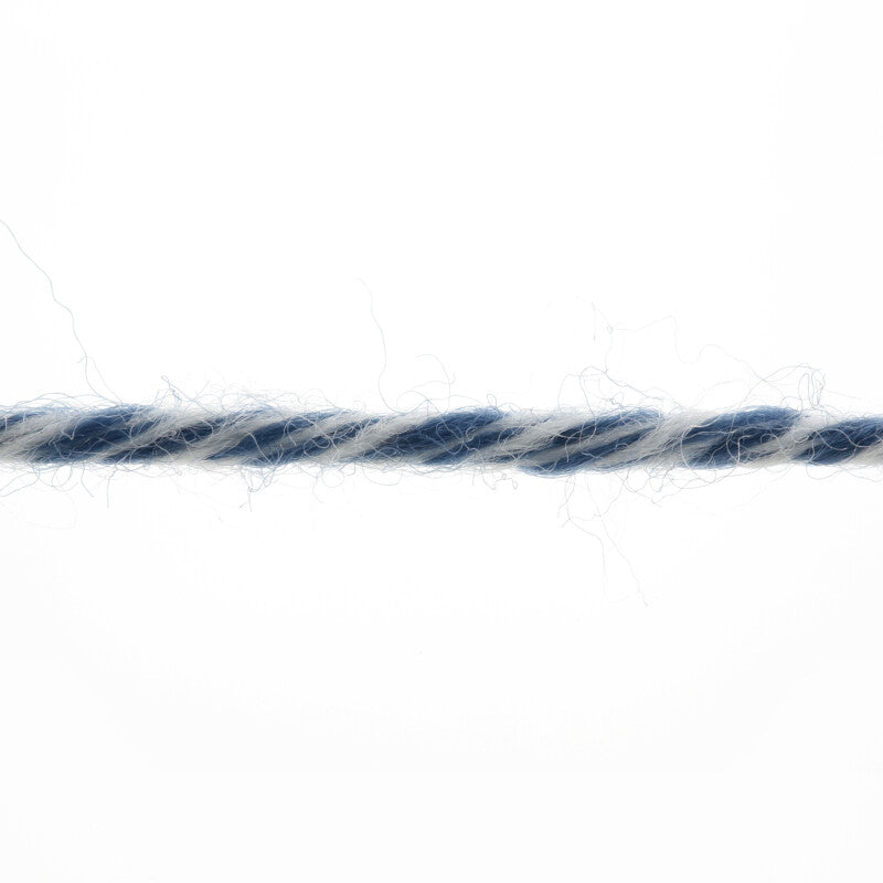 Lang Yarns Merino 120 Yarn, 120m / 50g – Marine/White Mouliné (0153), yarn strand