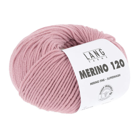 Lang Yarns Merino 120 Yarn, 120m / 50g – Rosé (0219)
