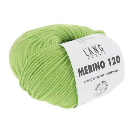 Lang Yarns Merino 120 Yarn, 120m / 50g – Lime (0244)