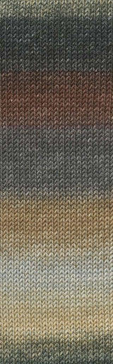 Lang Yarns Merino 120 Dégradé – 50g / 120m – Beige/Petrol/Grey (0013) – detail