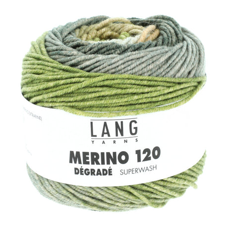 Lang Yarns Merino 120 Dégradé – 50g / 120m – Olive/Corn (0014)