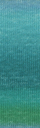 Lang Yarns Merino 120 Dégradé – 50g / 120m – Petrol/Green/Blue (0018) – detail