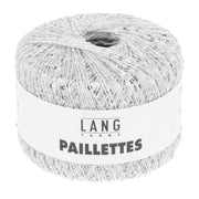 Lang Yarns Paillettes – 25g / 112m – White/Silver (0001)