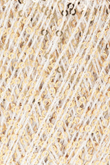 Lang Yarns Paillettes – 25g / 112m – White/Gold (0002) – detail