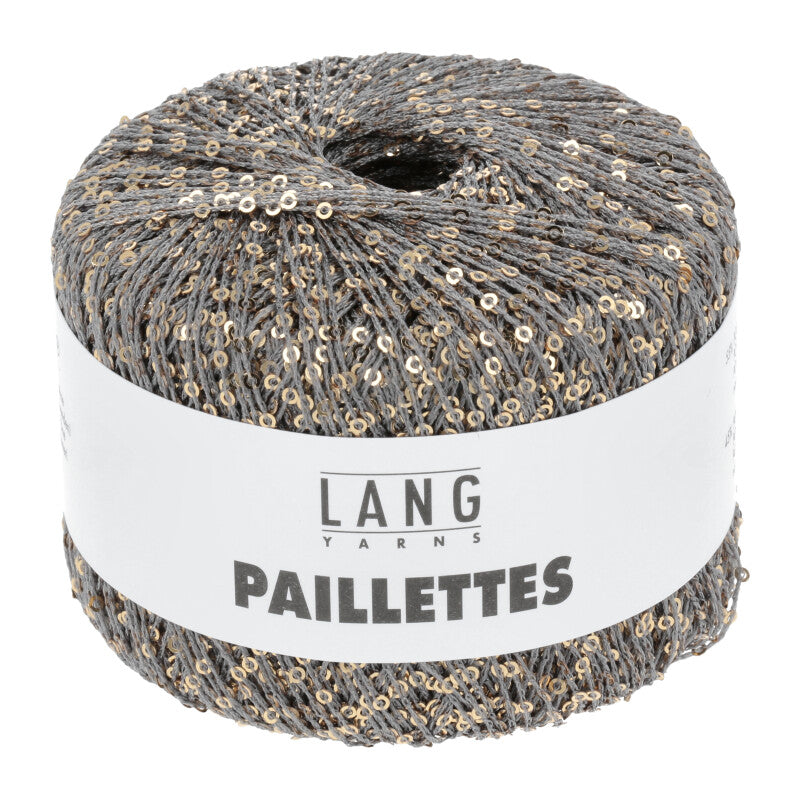 Lang Yarns Paillettes – 25g / 112m – Grey/Gold (0003)