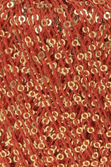 Lang Yarns Paillettes – 25g / 112m – Red/Gold (0060) – detail