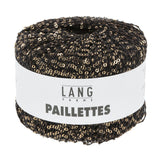Lang Yarns Paillettes – 25g / 112m – Anthracite/Gold (0070)