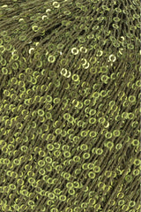 Lang Yarns Paillettes – 25g / 112m – Olive (0098) – detail