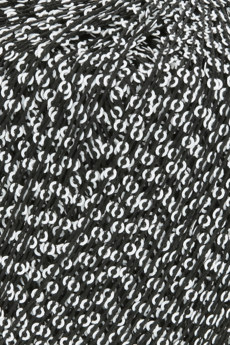 Lang Yarns Paillettes – 25g / 112m – Black/White (0204) – detail