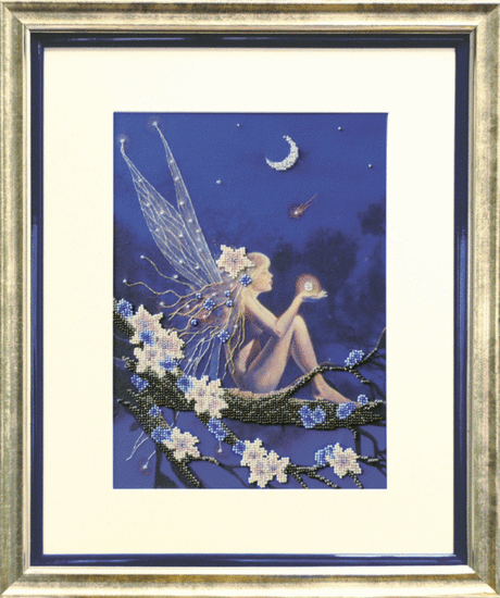 Charivna Mit Falling Star beadwork kit with Crystal Art.