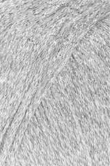 Lang Yarns Lamé Soft – 50g / 190m – Light Gray (0003) – detail