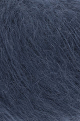 Lang Yarns Mohair Luxe Yarn, 175m / 25g – Steel Blue (0010), yarn texture