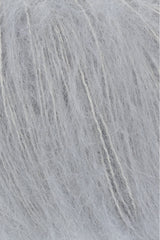 Lang Yarns Mohair Luxe Yarn, 175m / 25g – Silver (0023), yarn texture