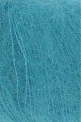 Lang Yarns Mohair Luxe Yarn, 175m / 25g – Turquoise (0078), yarn texture