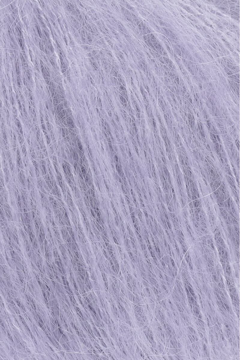 Lang Yarns Mohair Luxe Yarn, 175m / 25g – Lilac (0107), yarn texture