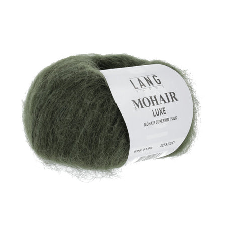Lang Yarns Mohair Luxe Yarn, 175m / 25g – Dark Olive (0199)