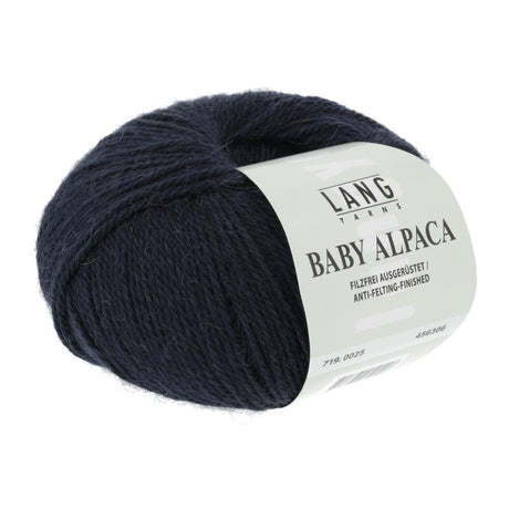 Lang Yarns Baby Alpaca Yarn, 170m / 50g – Navy (0025)