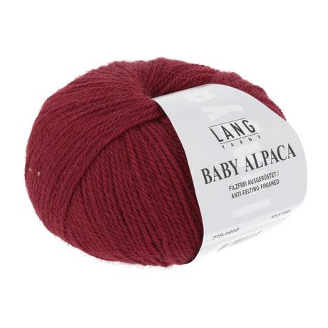 Lang Yarns Baby Alpaca Yarn, 170m / 50g – Red (0060)