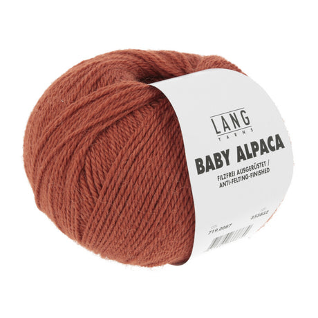 Lang Yarns Baby Alpaca Yarn, 170m / 50g – Brick (0087)