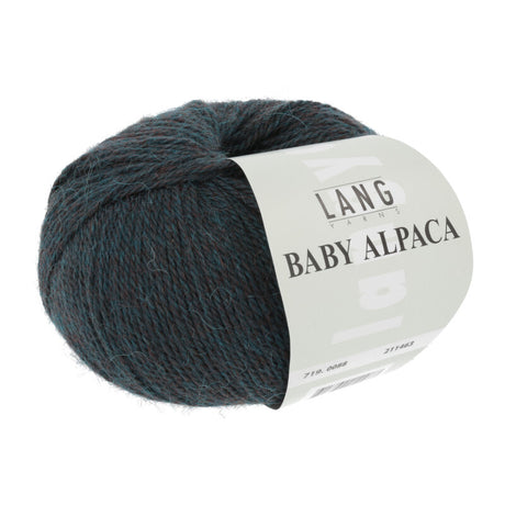 Lang Yarns Baby Alpaca Yarn, 170m / 50g – Petrol Mélange (0088)