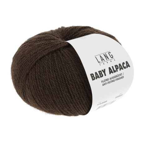 Lang Yarns Baby Alpaca Yarn, 170m / 50g – Chocolate (0368)