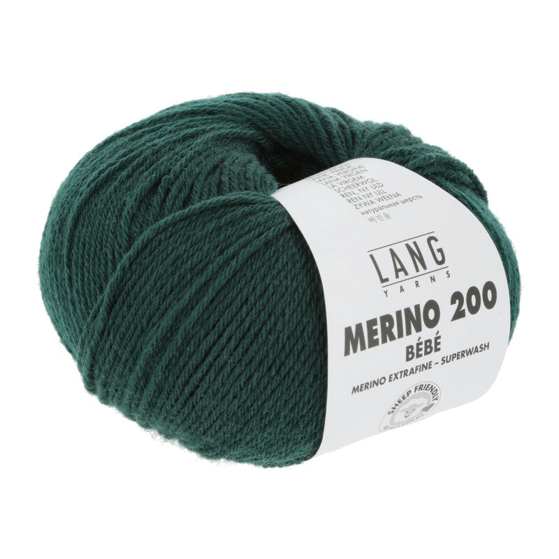 Lang Yarns Merino 200 Bébé Yarn, 203m / 50g – Fir (0318)