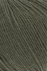 Lang Yarns Merino 200 Bébé Yarn, 203m / 50g – Olive (0398), yarn texture
