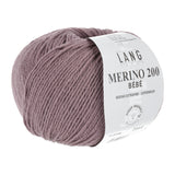 Lang Yarns Merino 200 Bébé Yarn, 203m / 50g – Dusky Pink (0448)