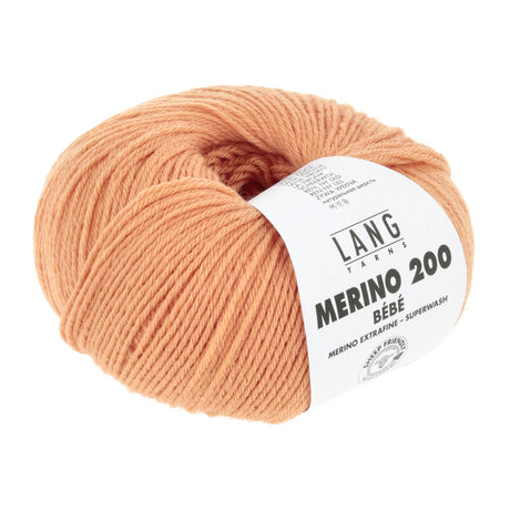 Lang Yarns Merino 200 Bébé Yarn, 203m / 50g – Tangerine (0459)