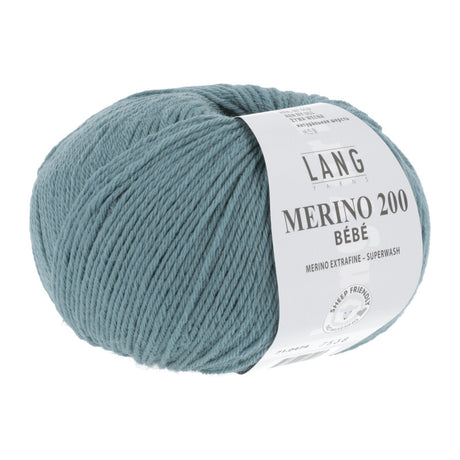 Lang Yarns Merino 200 Bébé Yarn, 203m / 50g – Atlantic (0474)