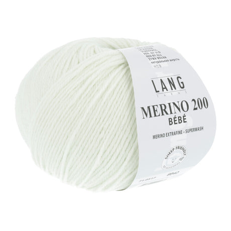 Lang Yarns Merino 200 Bébé Yarn, 203m / 50g – Baby Green (0517)