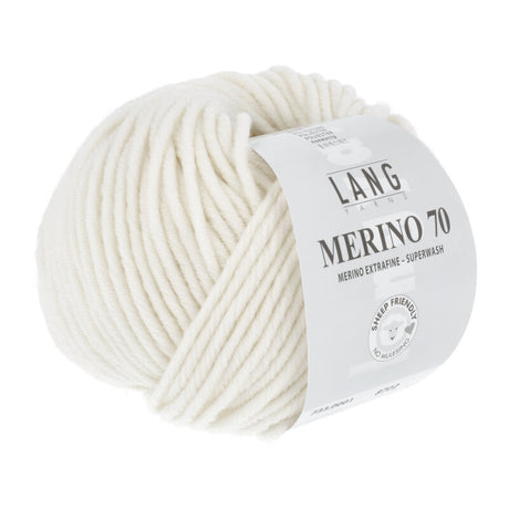 Lang Yarns Merino 70 – 50g / 70m – White (0001)